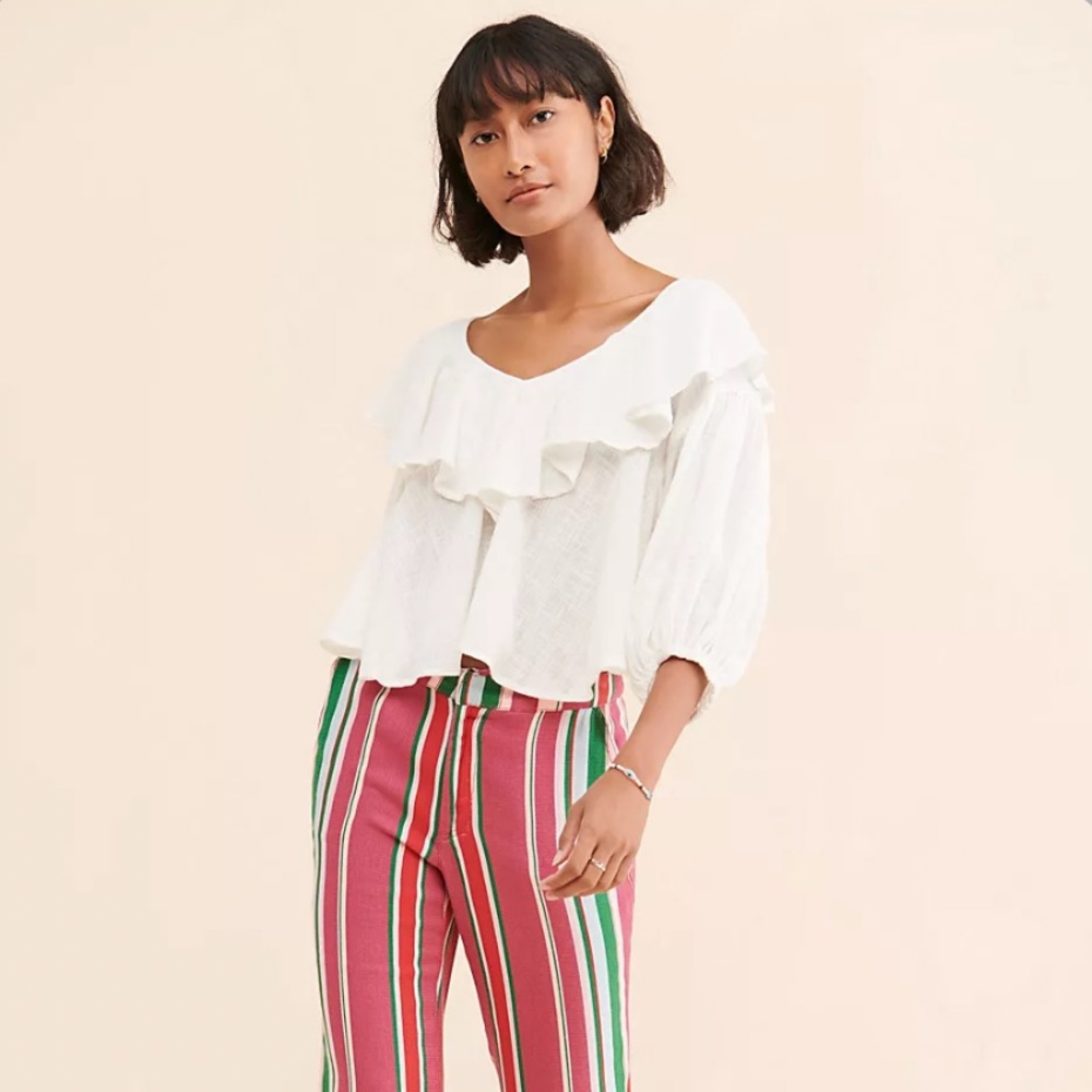 FREE PEOPLE ❤️‍🔥 ZURI BLOUSE NWT SIZE XS